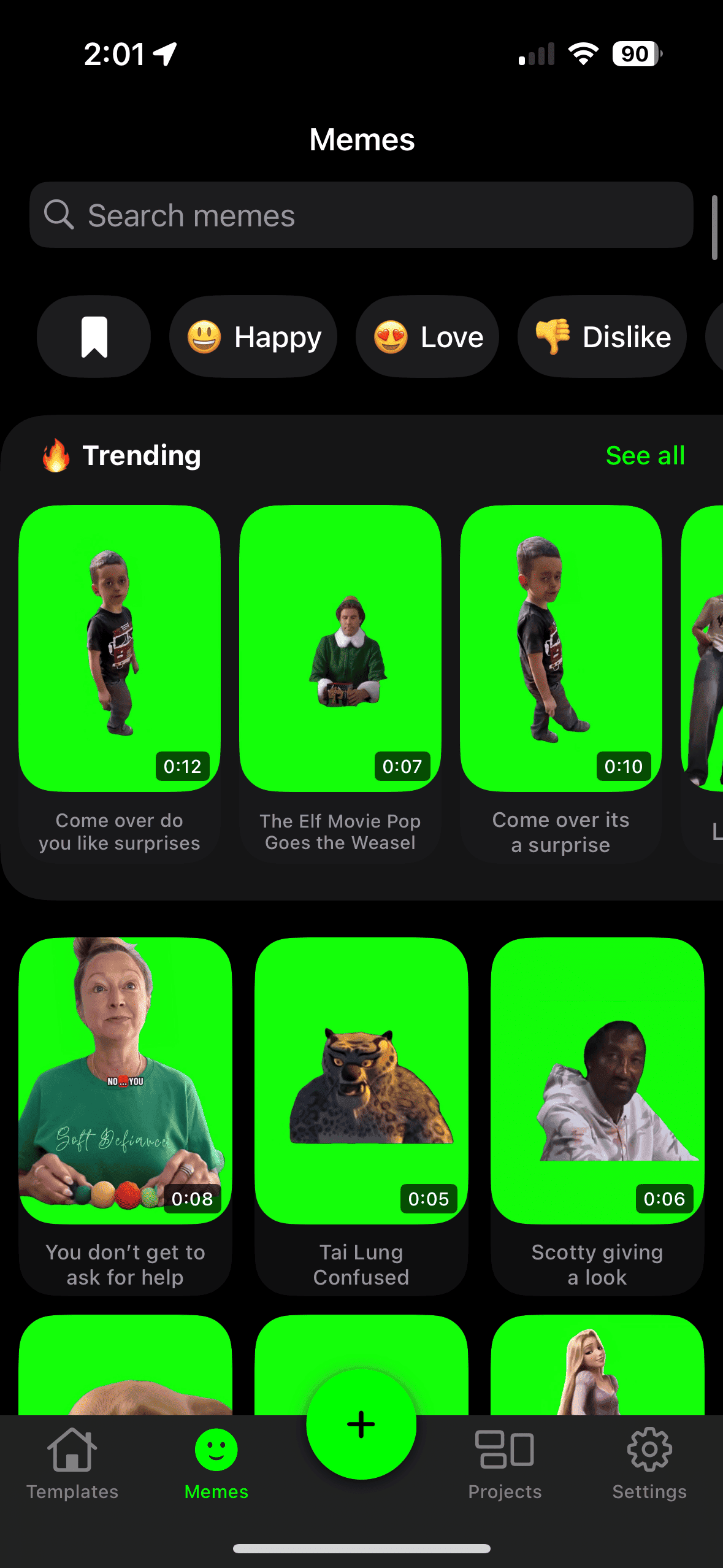 Trending green screen memes